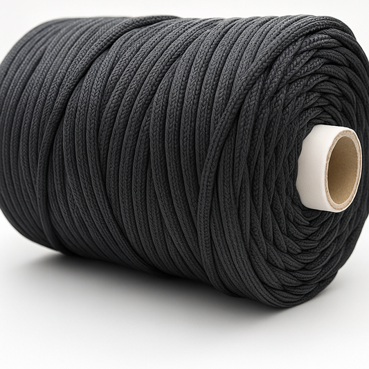 Black macrame handmade dress made of thread for best beach collection