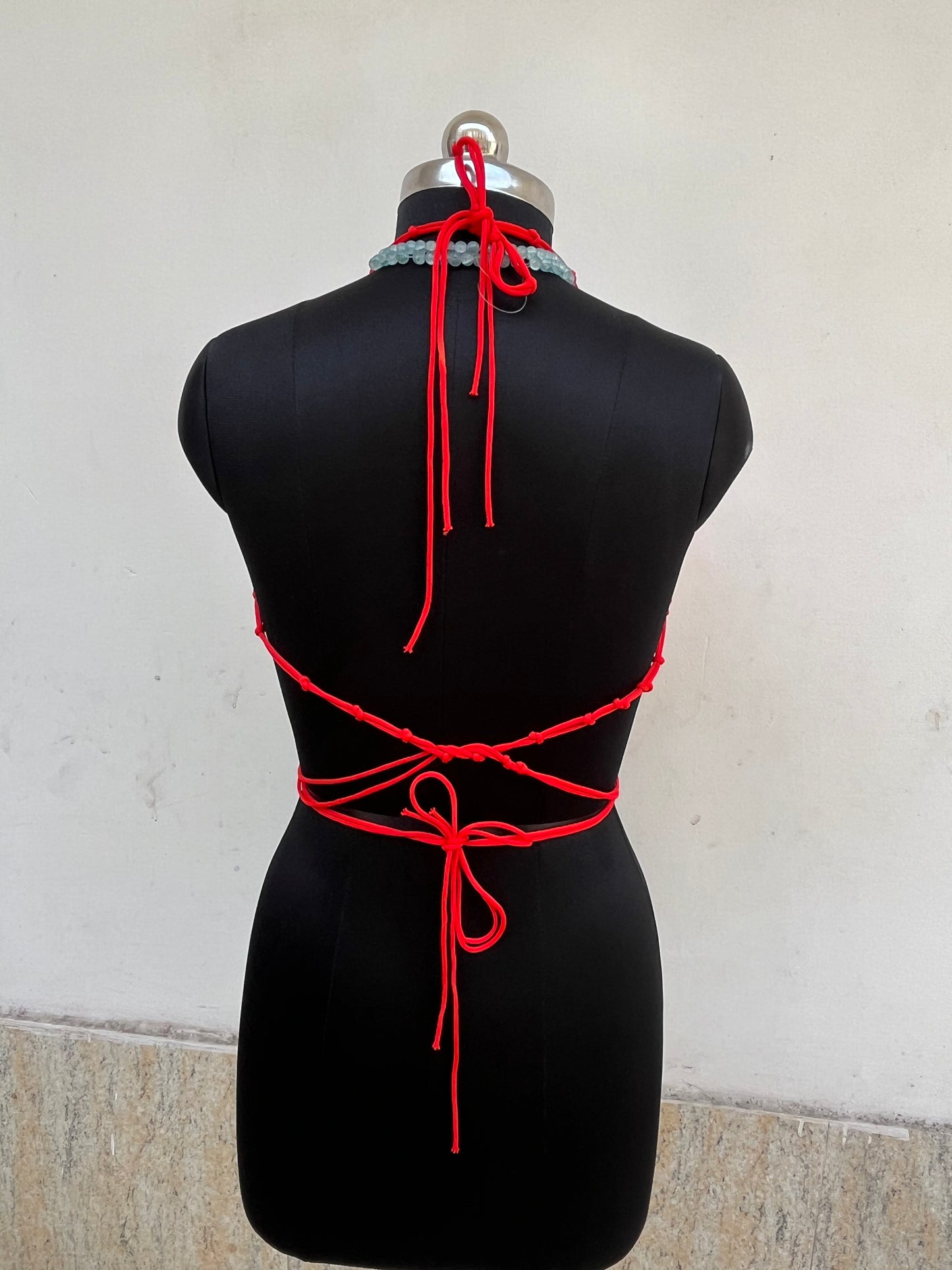 Scarlet Starfish Macramé Bikini Top