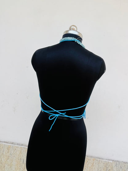 Ocean Breeze Macramé Halter Top