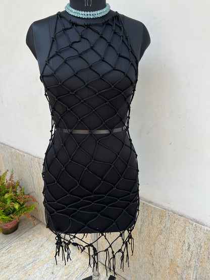 cream hand‑woven macramé crop top boho beach festival clothing fashionable beach collection by coraloom