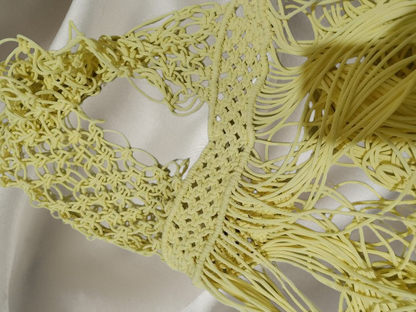 Ethereal Macramé Beach baige maxi dress